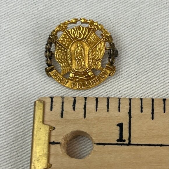 Vintage WBA Women's Bar Association Past President Pin 10K Gold Filled - Picture 6 of 6